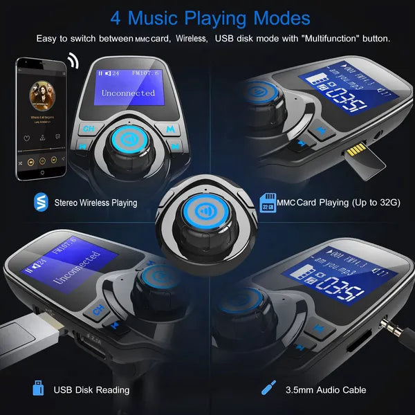 Car Wireless FM Transmitter MP3 Player & USB Charger